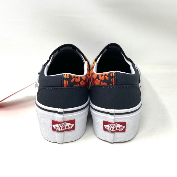 VANS Classic Slip On Stackform Black Multi Women Canvas Size Sneaker VN0A7Q5RBML - Picture 6 of 10